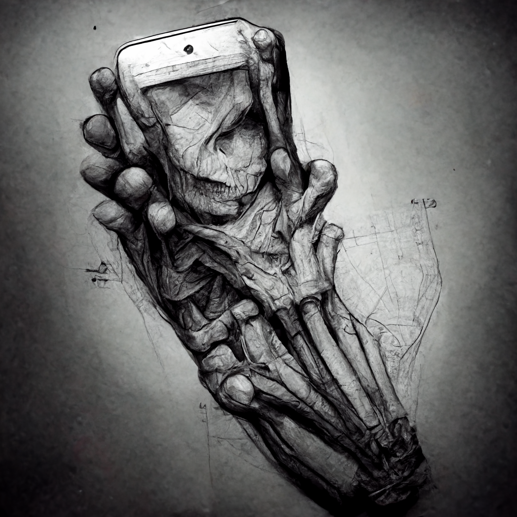 hand bones phone